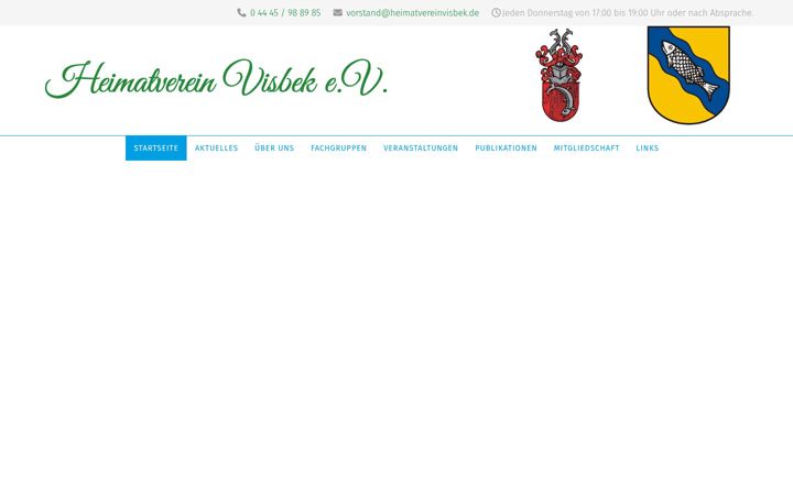 Screenshot of heimatverein-visbek.de
