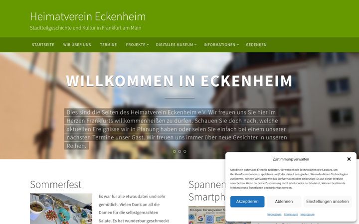 Captura de ecrã de heimatvereineckenheim.de