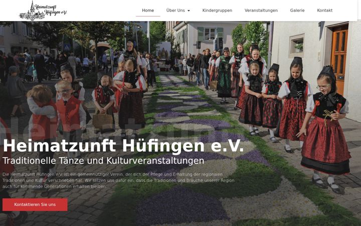 Screenshot of heimatzunft-huefingen.de