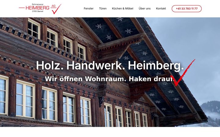 Screenshot of heimberg-schreinerei.ch