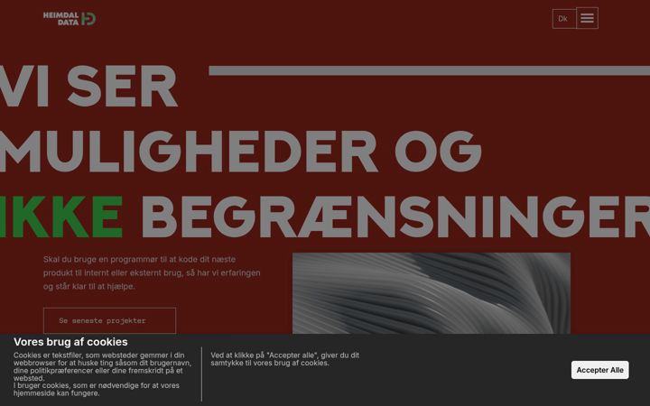 Screenshot of heimdaldata.dk
