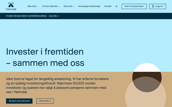 Screenshot of heimdalfondene.no
