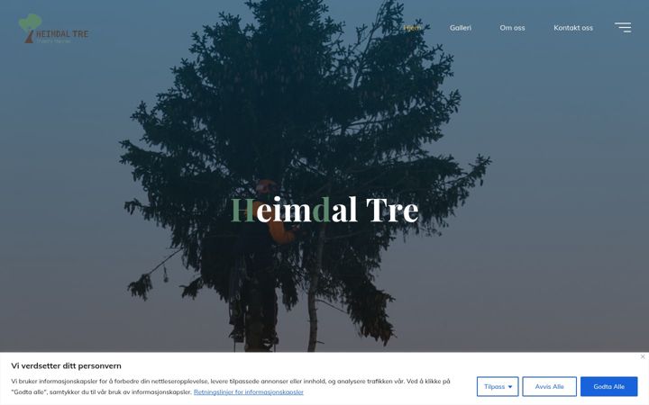 Screenshot of heimdaltre.no