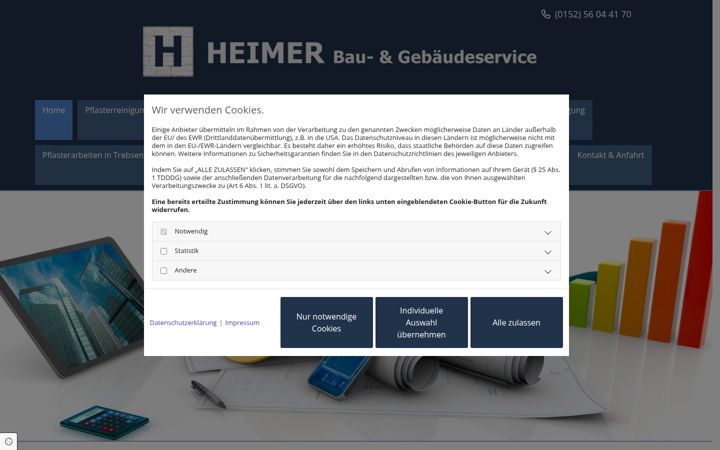 Screenshot of heimer-bau.de