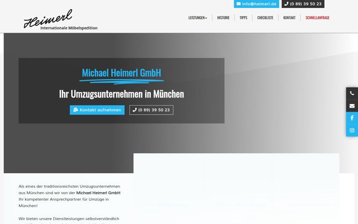 Screenshot of heimerl.de
