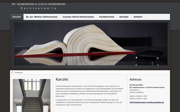 Screenshot of heimermann-rechtsanwaelte.de