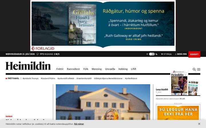Screenshot of heimildin.is