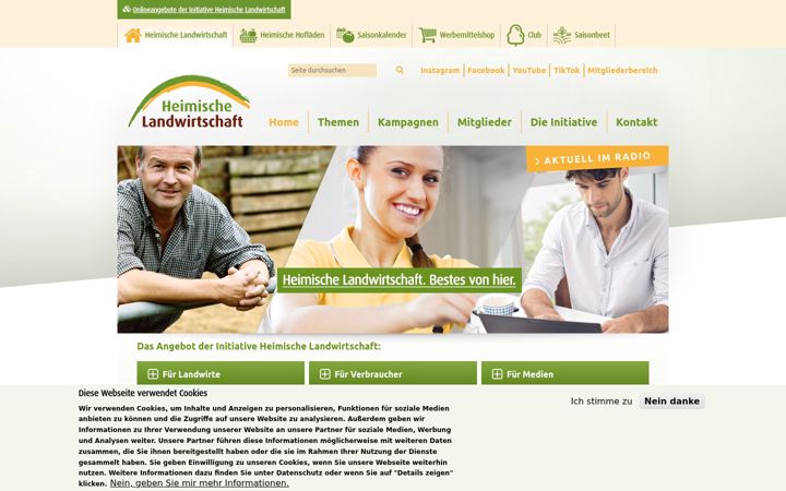 Screenshot of heimischelandwirtschaft.de
