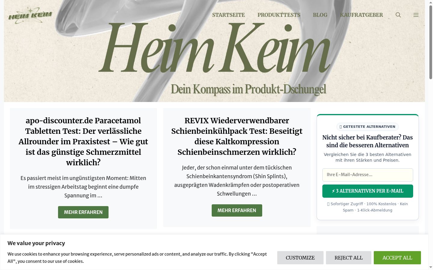 Screenshot tal-banner tal-kunsens muri qabel kwalunkwe interazzjoni