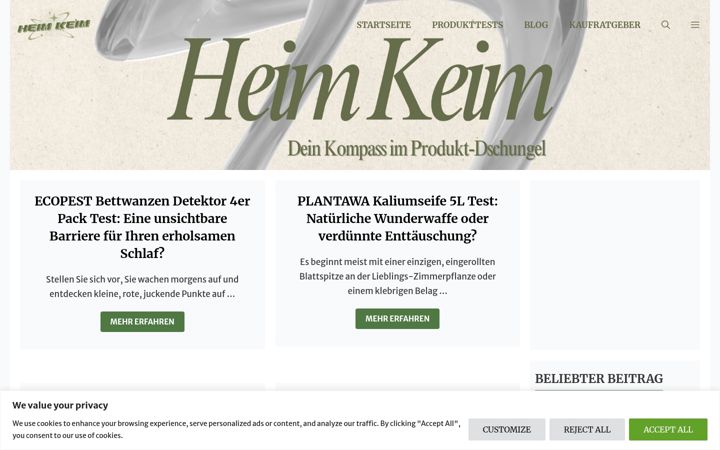 Screenshot of heimkeim.org