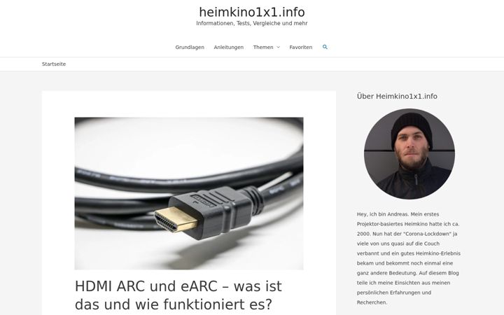 Screenshot of heimkino1x1.info