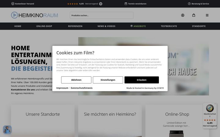 Screenshot of heimkinoraum.de