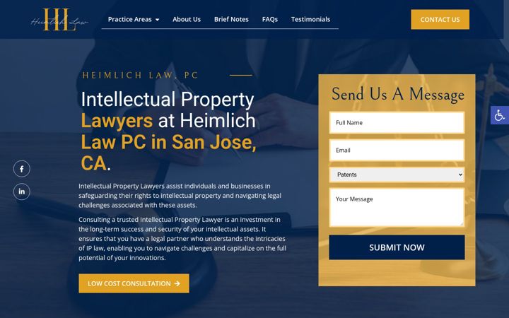 Screenshot of heimlichlaw.com