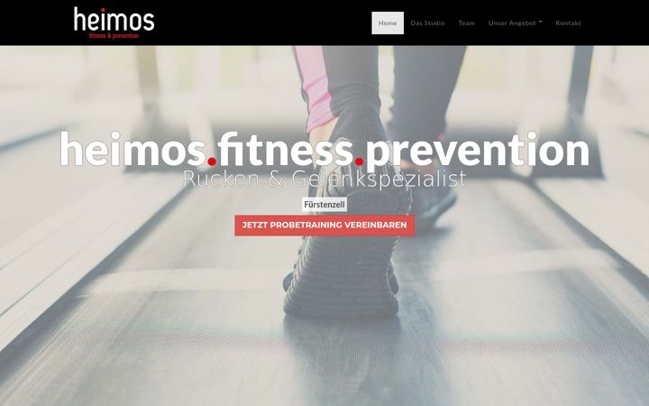 Screenshot of heimos-fitness-fuerstenzell.de