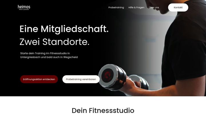Screenshot of heimos-fitness-untergriesbach.de
