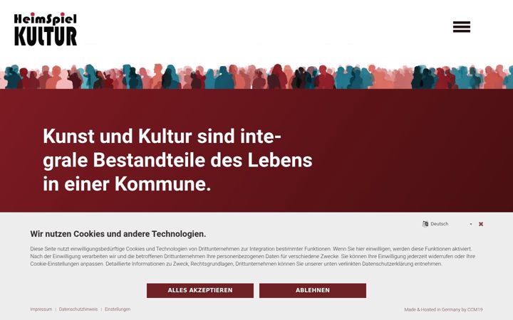 Screenshot of heimspielkultur.de