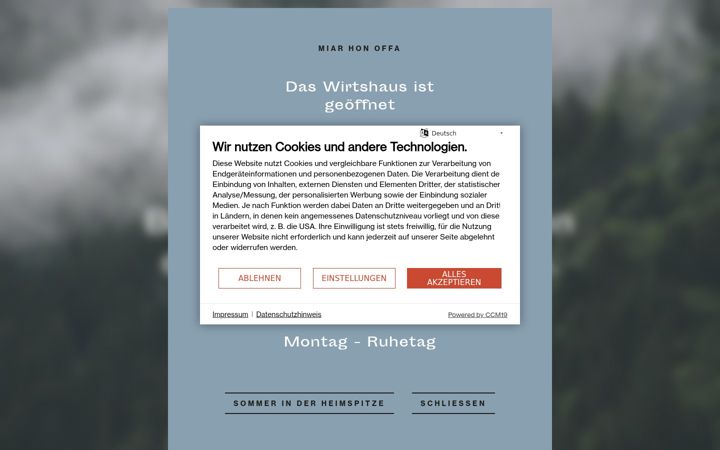 Screenshot of heimspitze.com