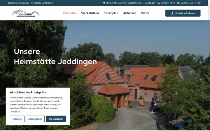 Screenshot of heimstaette-jeddingen.de