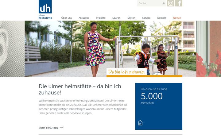 Screenshot of heimstaette.de