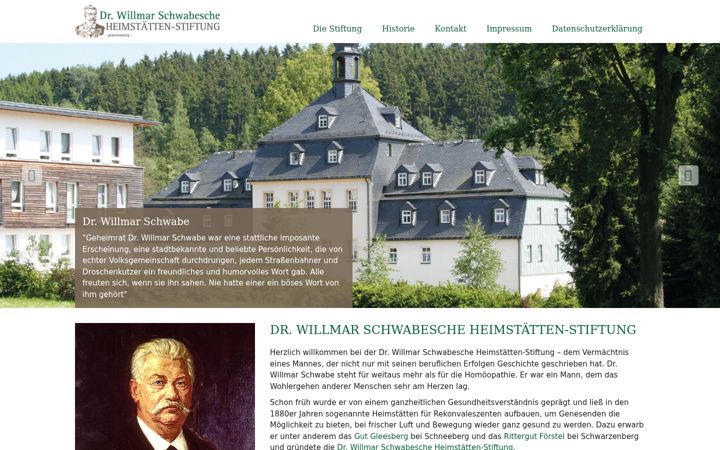 Screenshot of heimstaettenstiftung-schwabe.de