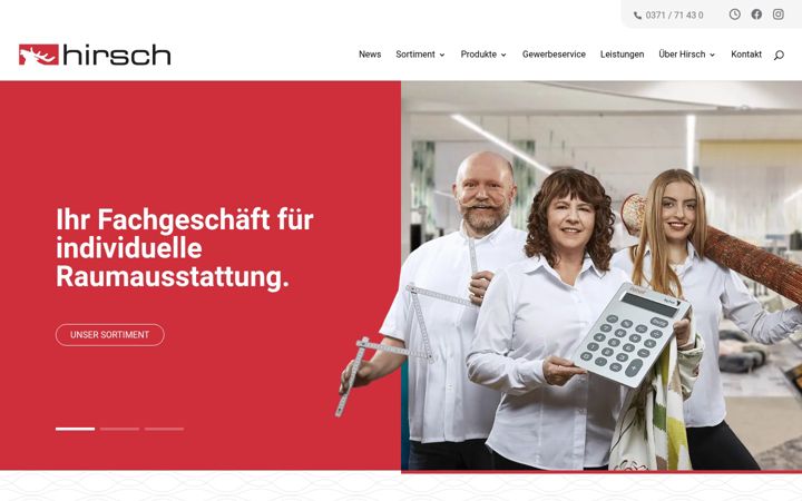 Skjermbilde av heimtextilien-hirsch.de