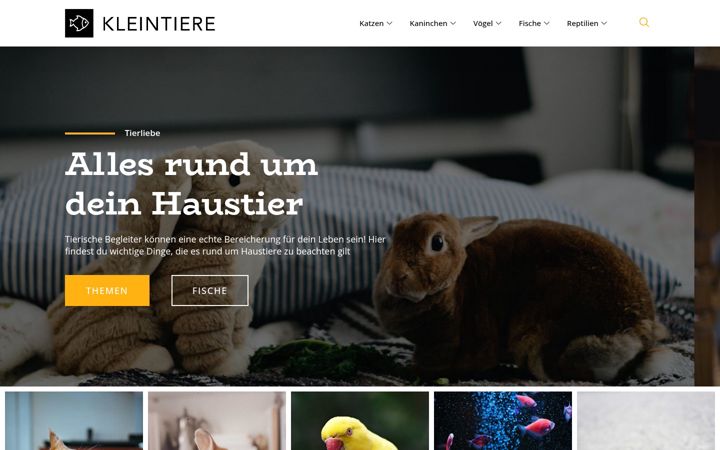 Ekraanipilt saidist heimtierenetz.de