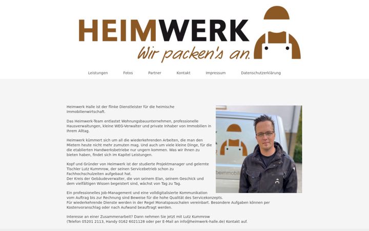 Screenshot of heimwerk-halle.de