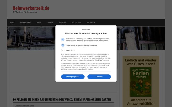 Képernyőkép: heimwerkerzeit.de