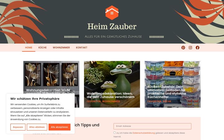 Screenshot of heimzauber.eu