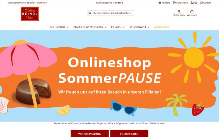 Screenshot of heindl.co.at