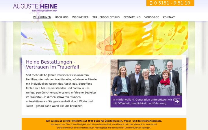 Screenshot of heine-bestattungen.de