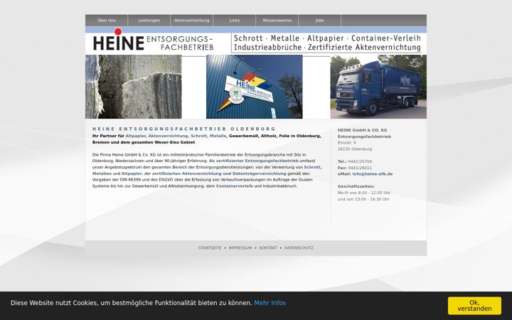Screenshot of heine-efb.de