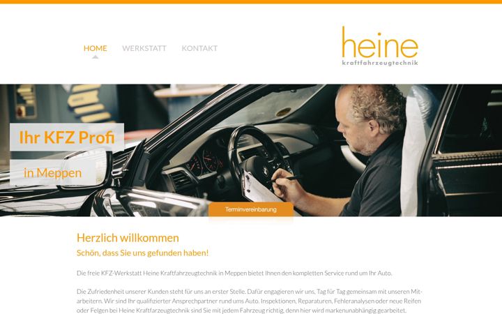 Snímek obrazovky heine-kraftfahrzeugtechnik.de