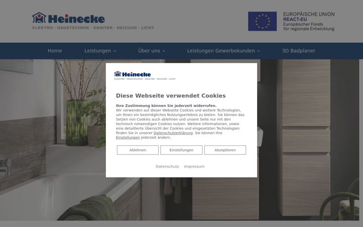 Screenshot of heinecke-haustechnik.de