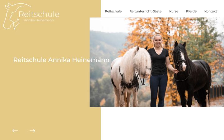 Screenshot of heinemann-reitschule.de