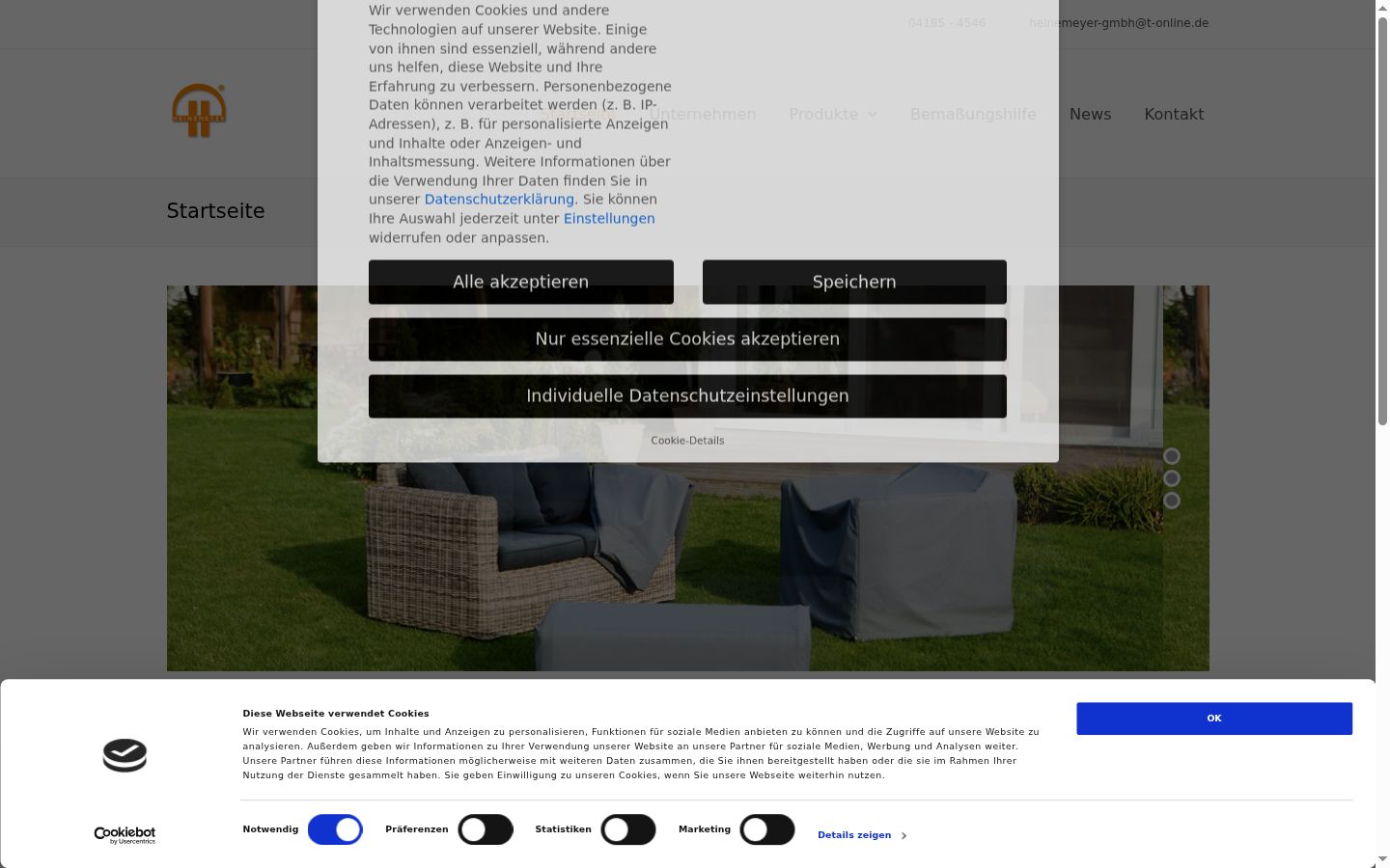 Screenshot tal-banner tal-kunsens muri qabel kwalunkwe interazzjoni