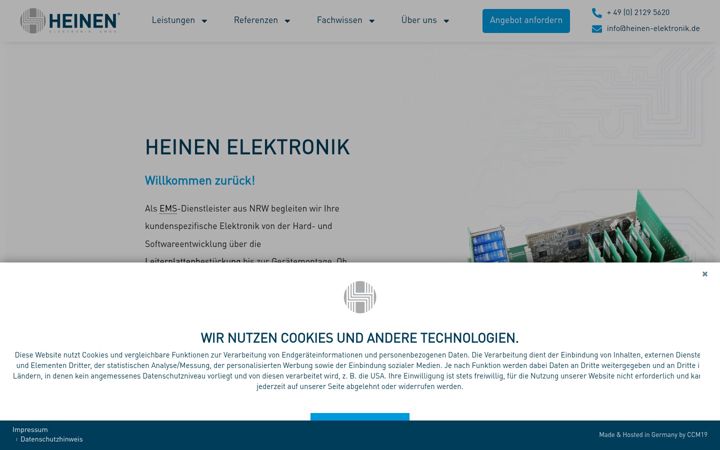 Screenshot of heinen-elektronik.de