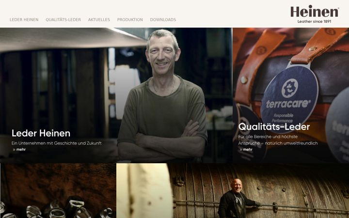 Screenshot of heinen-leather.de