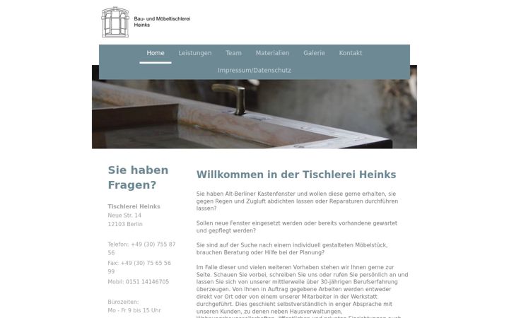 Screenshot of heinerheinks.de