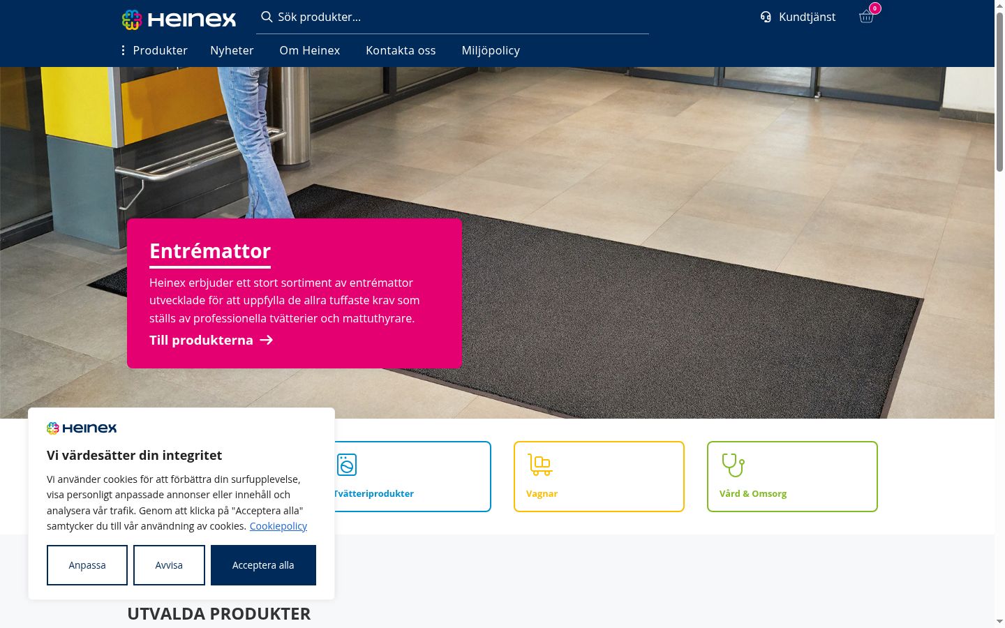 Screenshot des Einwilligungsbanners vor jeglicher Interaktion