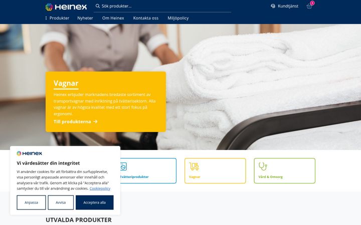 Screenshot of heinex.se