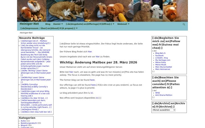 Screenshot of heiniger-net.ch