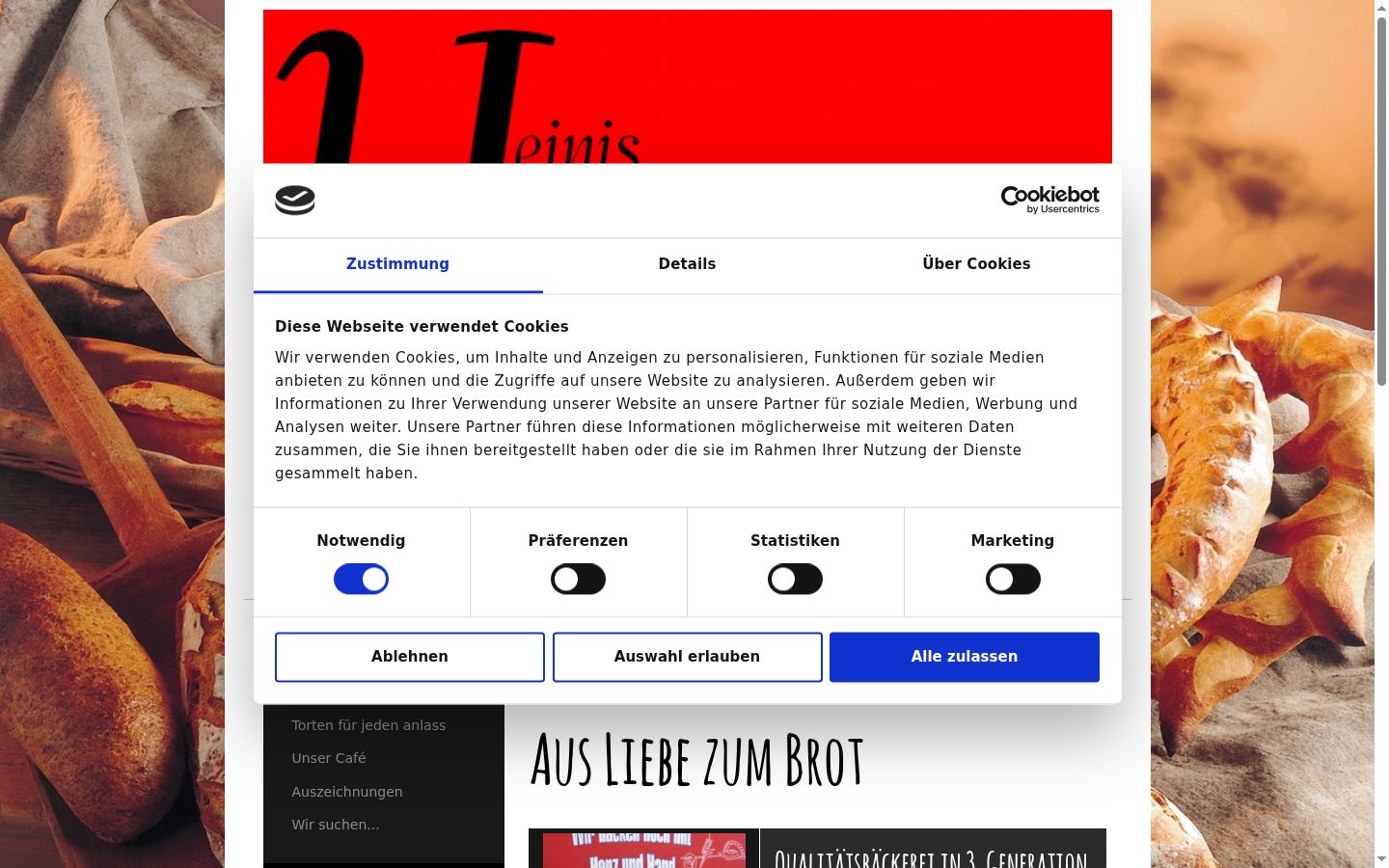 Screenshot tal-banner tal-kunsens muri qabel kwalunkwe interazzjoni