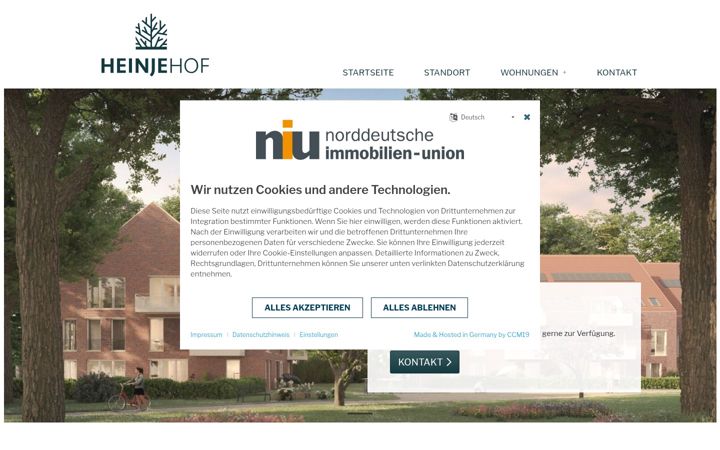 Screenshot of heinjehof-edewecht.de