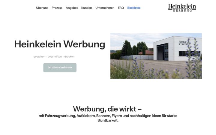 Screenshot of heinkelein-werbung.de