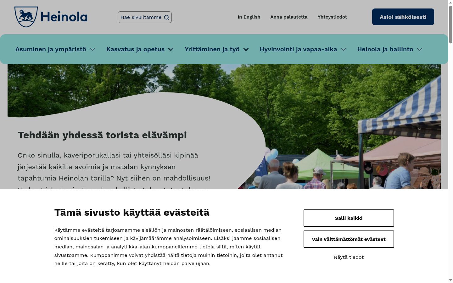 Screenshot tal-banner tal-kunsens muri qabel kwalunkwe interazzjoni