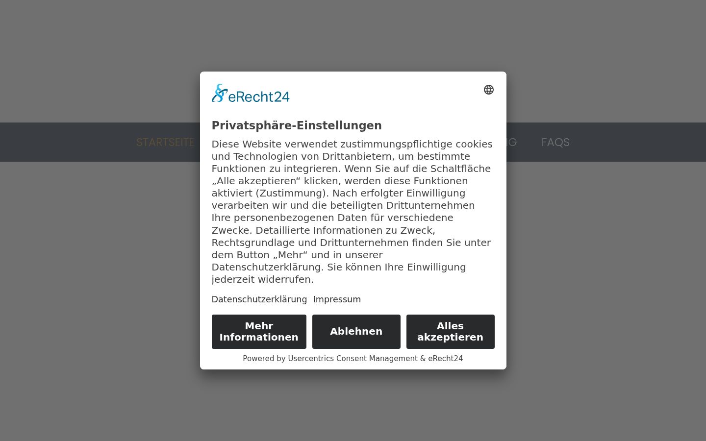 Zrzut ekranu banera zgody wyświetlanego przed jakąkolwiek interakcją