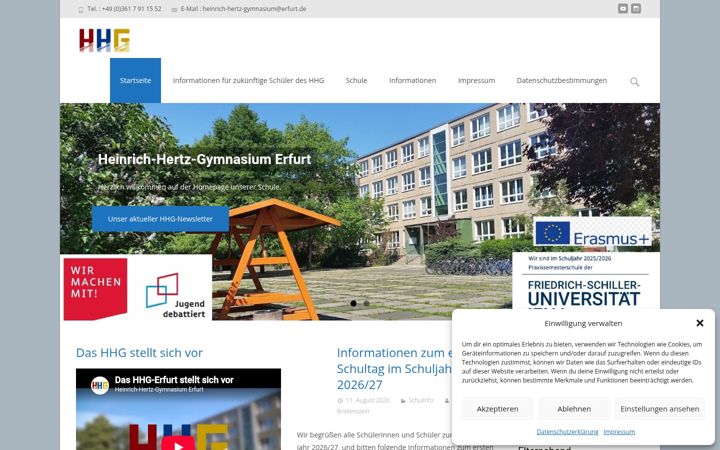 Screenshot of heinrich-hertz-gymnasium.de