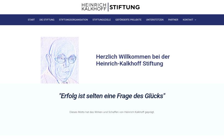 Captură de ecran a heinrich-kalkhoff-stiftung.de