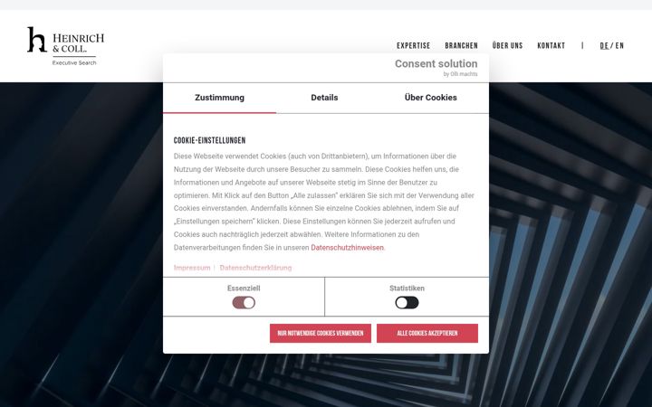 Screenshot of heinrich-personalberatung.com
